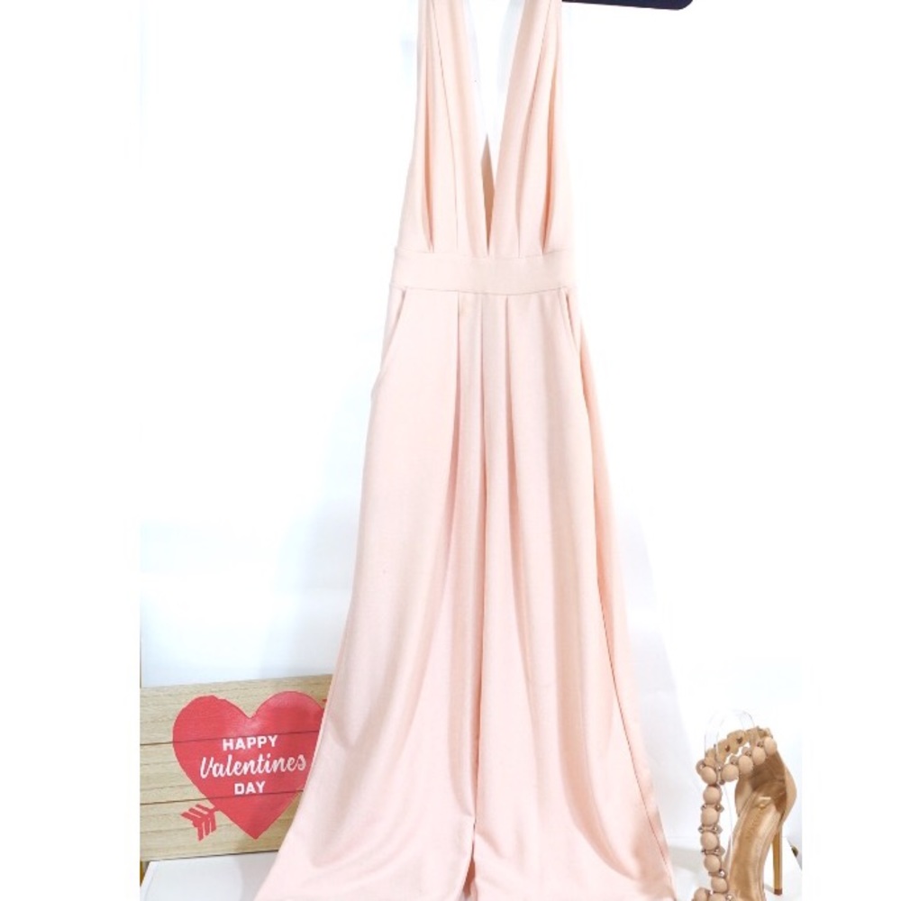 Backless Baby Pink Jumpsuit Size 0